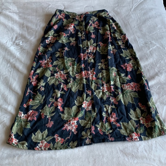 🔴 4/$20 Eddie Bauer Button Up Floral Maxi Skirt - Picture 1 of 6